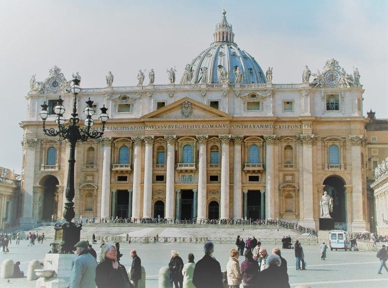 The façade of St Peter's Basilica, Vatican