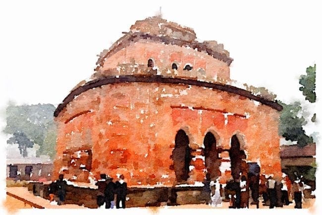 Terracotta decorated Kantajee Temple dedicated to Krishna in Bngladesh
