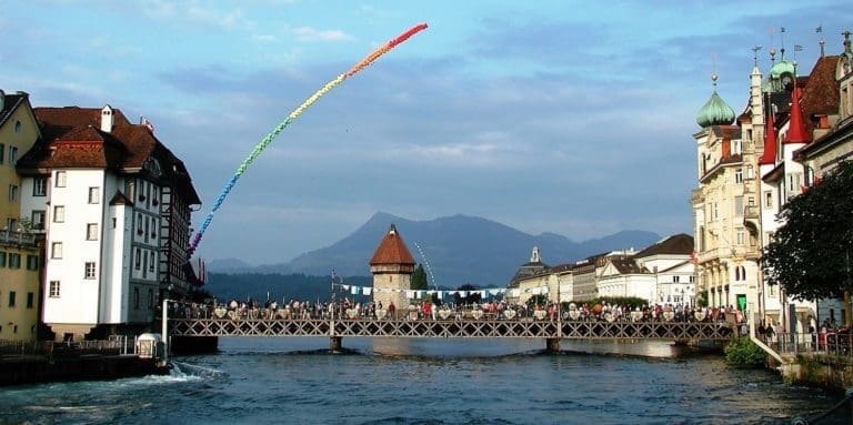 The Spreuer Bridge, with tower, Lucerne