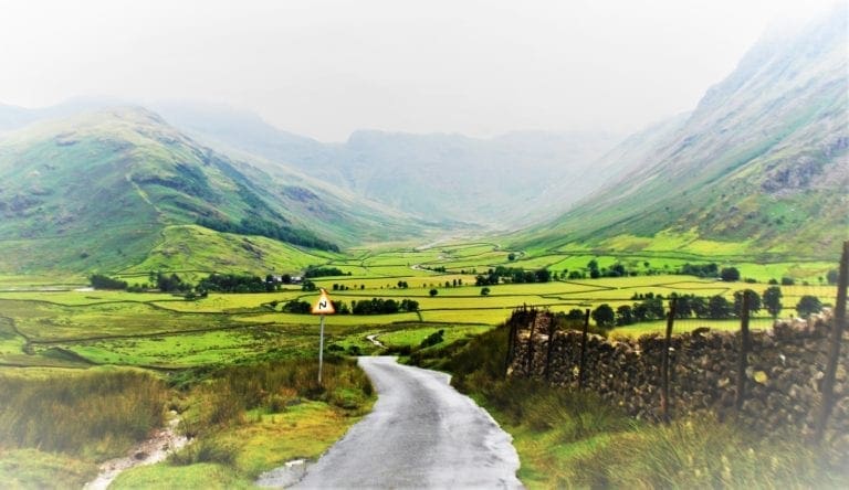 Pastured valley, Ambleside, in the Lake District