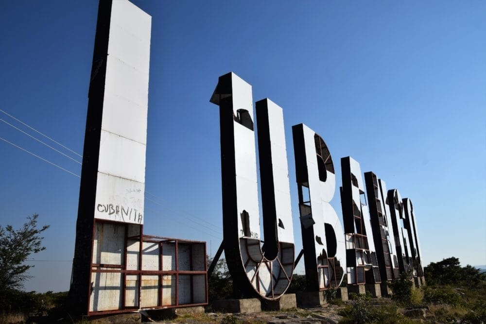 Hollywood style Lubango sign