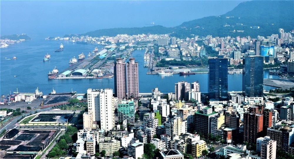 A view across the harbour at Kaohsiung