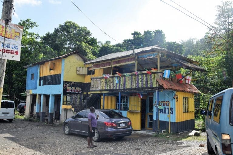Roadside timber houses, Jamaica