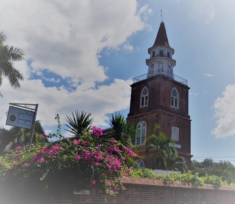 Spire of the cathedral of St Jago de la Vega, Spanish Town, Jamaica